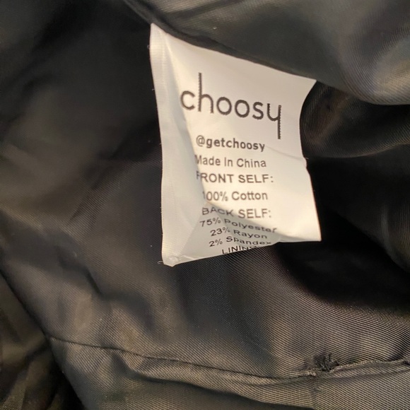 CHOOSY NWT Blackjack Two Tone Black Khaki Tan Trench Vest Dress Collared. Small - Picture 15 of 15